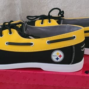 FOCO Pittsburgh Steelers Boat Shoes